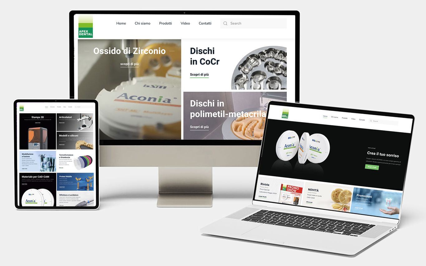 pagine del sito web apexdental